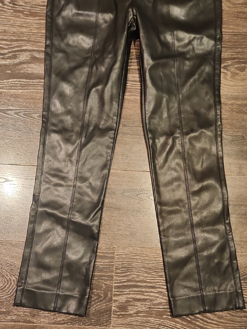 ❤️ NWOT! WHITE HOUSE BLACK MARKET HIGH RISE SLIM VEGAN LEATHER TROUSERS / PANTS - Picture 9 of 15